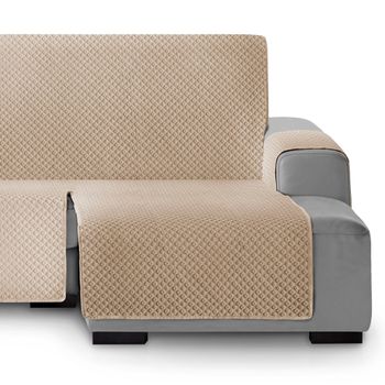 Protector Cubre Sofá Acolchado Círculos Vipalia Chaise Longue Derecha 240 Cm Beige (visto De Frente)