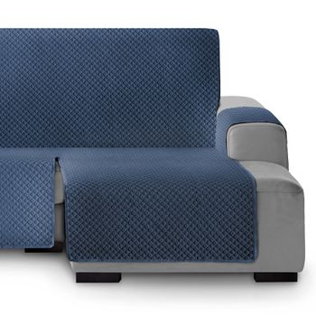 Protector Cubre Sofá Acolchado Círculos Vipalia Chaise Longue Derecha 240 Cm Azul (visto De Frente)