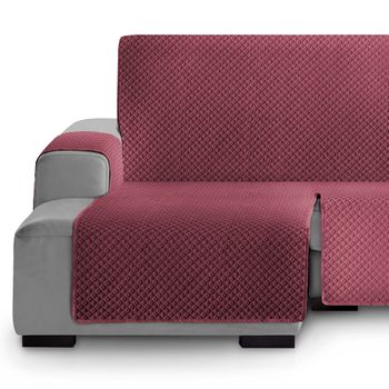 Protector Cubre Sofá Acolchado Círculos Vipalia Chaise Longue Izquierda Extra 290 Cm Rojo (visto De Frente)