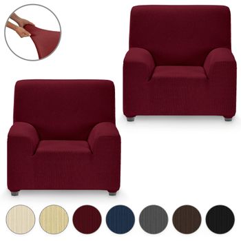 Funda De Sofa Elástica Adaptable Vega, 4 Plazas - 210 - 240 Cm. Naranja  Estoralis con Ofertas en Carrefour