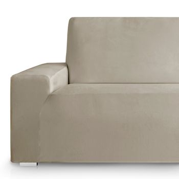 Funda De Sofa Elástica Adaptable Berta, 4 Plazas - 210 - 240 Cm. Marfil  Estoralis con Ofertas en Carrefour