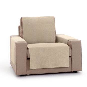 Protector Funda Sillón Relax Chenilla Lisa Diseño Elite Vipalia 1 Plaza Beige