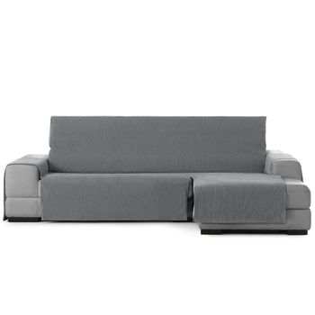 Protector Funda Chaise Longue Lisa Cubresofá Chenilla Diseño Elite Vipalia Chaise Corto Derecha Gris