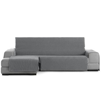 Protector Funda Chaise Longue Lisa Cubresofá Chenilla Diseño Elite Vipalia Chaise Corto Izquierda Gris