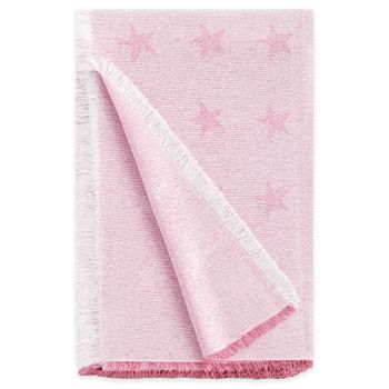 Plaid Colcha Multiusos Foulard Para Sofá O Cama Estrellas Vipalia 180x260 Cm Rosa