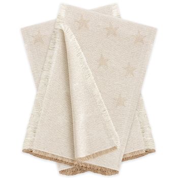 Plaid Colcha Multiusos Foulard Para Sofá O Cama Set De 2 Estrellas Vipalia 180x260 Cm Beige