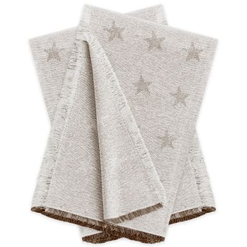 Plaid Colcha Multiusos Foulard Para Sofá O Cama Set De 2 Estrellas Vipalia 180x260 Cm Marrón