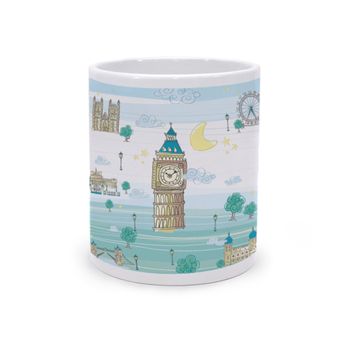 Taza De Ceramica Inglaterra Azul