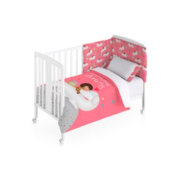 Saco Nórdico + Funda Almohada + Bajera + Relleno Cuna 60x120 Cm Rainbow  Dreams Rosa Pekebaby con Ofertas en Carrefour