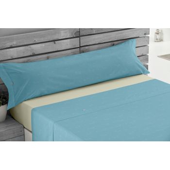 Vipalia - Juego De Sábanas 3 Piezas Estampadas. Modelo Perro. Cama 90 Cm. Azul