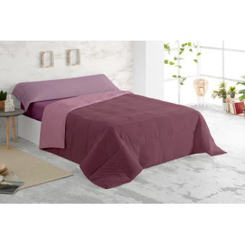 EDREDON NORDICO REVERSIBLE BICOLOR ROSA VIEJO/L.808-GRIS CAMA 135