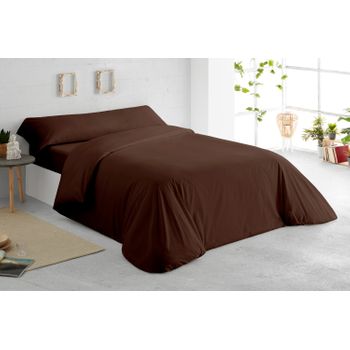 Funda Nórdica Tres Piezas (con Funda Almohada + Bajera) Vipalia Cama 100/105 Cm Chocolate