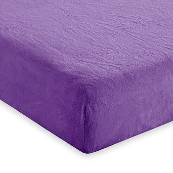 Sábana Bajera Ajustable Coralina Elástica Vipalia Cama 105 Cm Malva