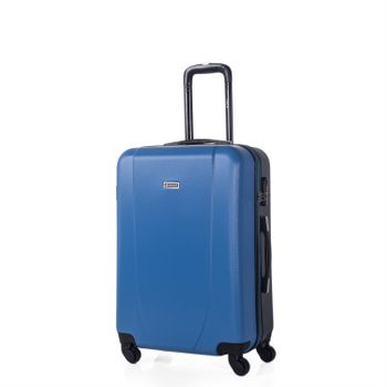 Maleta De Viaje Mediana Abs Texturizado Trolley 60cm Rígido 71160 Azul/antracita