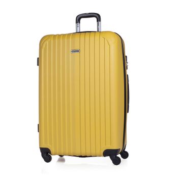 ITACA - Maleta Viaje Grande, Maleta Grande 23 Kilos, Maletas De Viaje,  Maleta XL, Maletas Grandes - Espacio y Comodidad. Material Resistente PP.  Candado con combinacion 760370, Amarillo : ITACA: : Moda