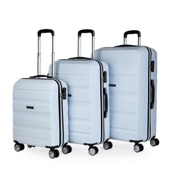 Maleta De Viaje Mediana Abs Texturizado Trolley 60cm 4 Ruedas Dobles T71660  Azul con Ofertas en Carrefour