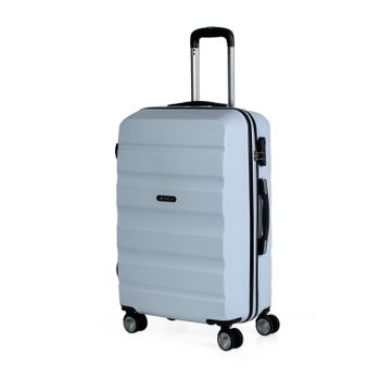 Maleta De Viaje Mediana Abs Texturizado Trolley 60cm 4 Ruedas