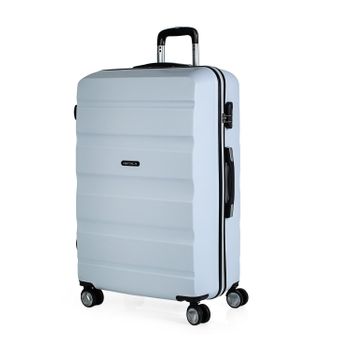 Maleta De Viaje Grande Abs Texturizado Trolley 70 Cm Xl 4 Ruedas Dobles T71670 Blanco