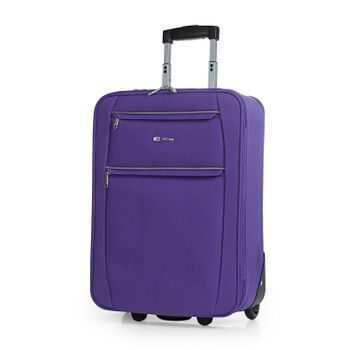 Maleta Cabina Poliéster Eva Trolley Viaje 55cm 2 Ruedas T71950 Morado