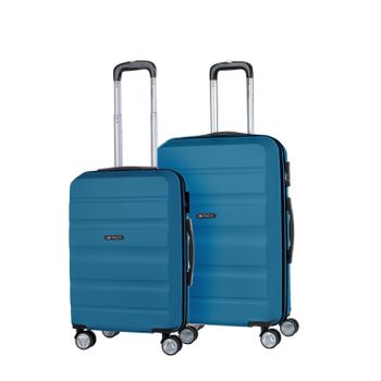 Pack 2 Maletas De Viaje Rígidas Cabina 4 Ruedas 55x40x20 Cm Trolley Abs  T71650p Azul/mosta con Ofertas en Carrefour