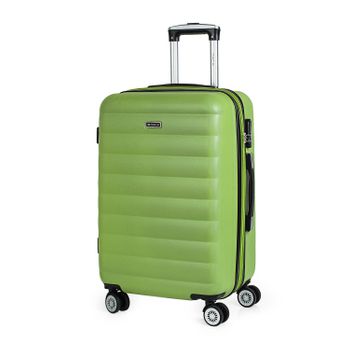 Maleta De Viaje Mediana Expandible Abs Trolley 60cm 4 Ruedas Dobles Simoa 71260 Pistacho