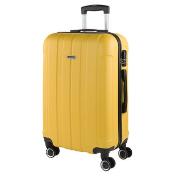 Maleta De Viaje Mediana Abs Rígida Trolley 63cm 4 Ruedas 771160 Amarillo