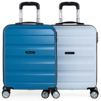 Pack 2 Maletas De Viaje Rígidas Cabina 4 Ruedas 55x40x20 Cm Trolley Abs  T71650p Mostaza/mo con Ofertas en Carrefour