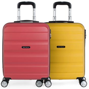 Pack 2 Maletas De Viaje Rígidas Cabina 4 Ruedas 55x40x20 Cm Trolley Abs  T71650p Coral/cora con Ofertas en Carrefour