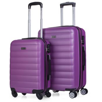 Pack 2 Maletas De Viaje Rígidas Cabina 4 Ruedas 55x40x20 Cm Trolley Abs  T71650p Mostaza/mo con Ofertas en Carrefour