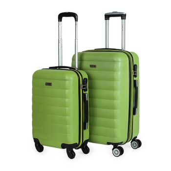 Set 2 Maletas De Viaje Cabina Rigidas 55/65cm Abs Con Mango Extensible 71215 Pistacho