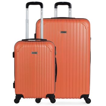 Maletas De Viaje Rígidas 4 Ruedas Abs Cabina Y Grande T71517 Mandarina