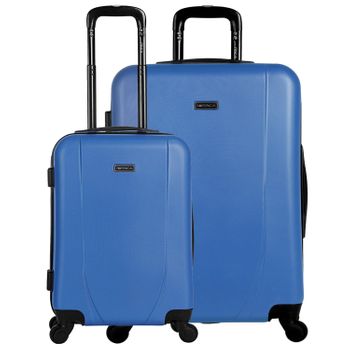 Pack 2 Maletas De Viaje Rígidas Cabina 4 Ruedas 55x40x20 Cm Trolley Abs  T71650p Blanco/bla con Ofertas en Carrefour