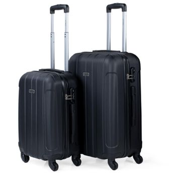 ITACA Maleta de Viaje Mediana Rígida 4 Ruedas 771160 negro