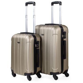 Pack 2 Maletas De Viaje Rígidas Cabina 4 Ruedas 55x40x20 Cm Trolley Abs  T71650p Pistacho/p con Ofertas en Carrefour