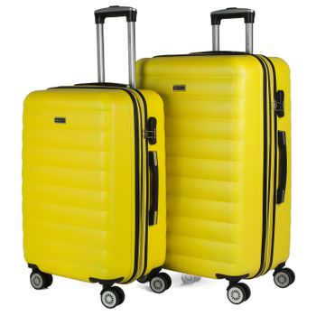 Pack 2 Maletas De Viaje Rígidas Cabina 4 Ruedas 55x40x20 Cm Trolley Abs  T71650p Pistacho/p con Ofertas en Carrefour