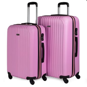 MALETA PEQUEÑA EQUIPAJE DE MANO CABINA RIGIDA 4 RUEDAS 360º ROSA -  AliExpress