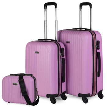 Juego Maleta Cabina Y Neceser 2 Pzs, Maleta Pequeña 20(55x40x20 Cm) 131150b  Fucsia con Ofertas en Carrefour