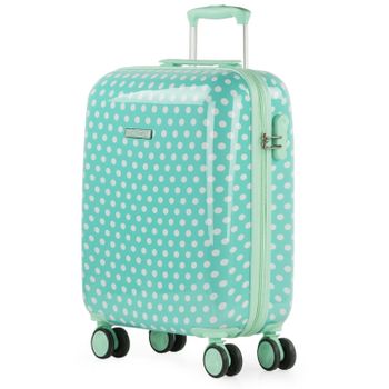 Maleta Cabina Policarbonato Trolley 55cm 4 Ruedas Dobles Candado Integrado 702450 Topos Me