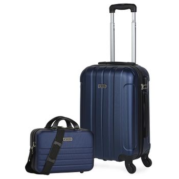 Pack 2 Maletas De Viaje Rígidas Cabina 4 Ruedas 55x40x20 Cm Trolley Abs  T71650p Mostaza/mo con Ofertas en Carrefour