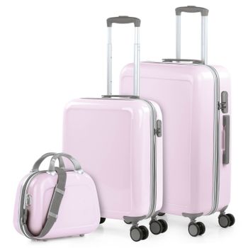 Maleta Mediana Rosa 66x44x26 Cms 4 Ruedas con Ofertas en Carrefour