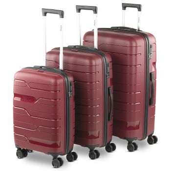 Maleta Cabina Polipropileno Trolley Viaje 55cm 4 Ruedas Candado Tsa 760350  Granate con Ofertas en Carrefour