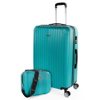 Pack 2 Maletas De Viaje Rígidas Cabina 4 Ruedas 55x40x20 Cm Trolley Abs  T71650p Azul/mosta con Ofertas en Carrefour