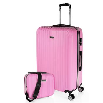 Pack 2 Maletas De Viaje Rígidas Cabina 4 Ruedas 55x40x20 Cm Trolley Abs  T71650p Mostaza/mo con Ofertas en Carrefour