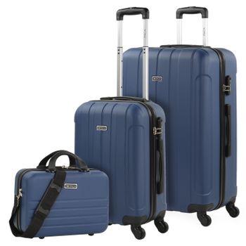 Maleta De Viaje Mediana Extensible Poliéster Eva Trolley 60cm Bolsillos  701060 Azul Vaquer con Ofertas en Carrefour