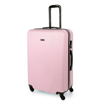 Maleta De Viaje Grande Abs Texturizado Trolley 70cm Xl 71170 Rosa