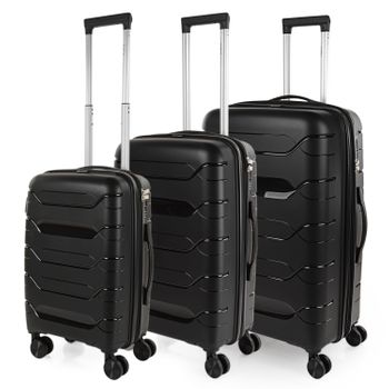 ITACA Maleta de Viaje Mediana Rígida 4 Ruedas 771160 negro