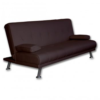 Sofa Cama Lema Click Clack - Polipiel - 190 X 91 X 100 Cm Chocolate - Polipiel