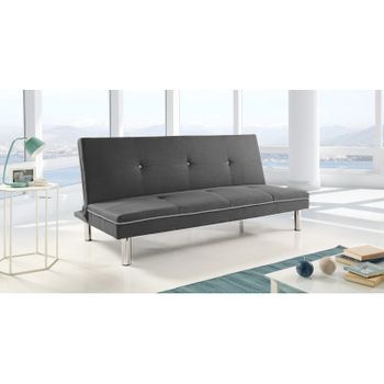 Sofa Cama Zoco Click Clack - Tela - 195 X 88 X 90 Gris - Tela