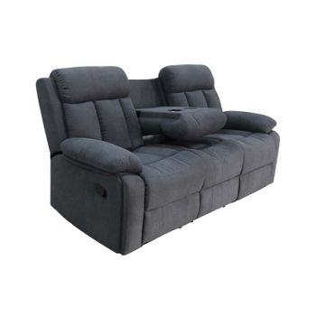 Sofa 2 Plazas Relax Montecarlo Reclinable Manual 103 X 169 X 91 Cm Gris  Oscuro con Ofertas en Carrefour