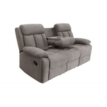 Sofá Relax Nicola 3 Plazas - 2  Reclinables + Auxiliar 196 X 104 X 94 Cm Beige